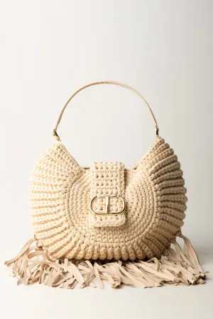 Hobo Grande All'uncinetto con Frange