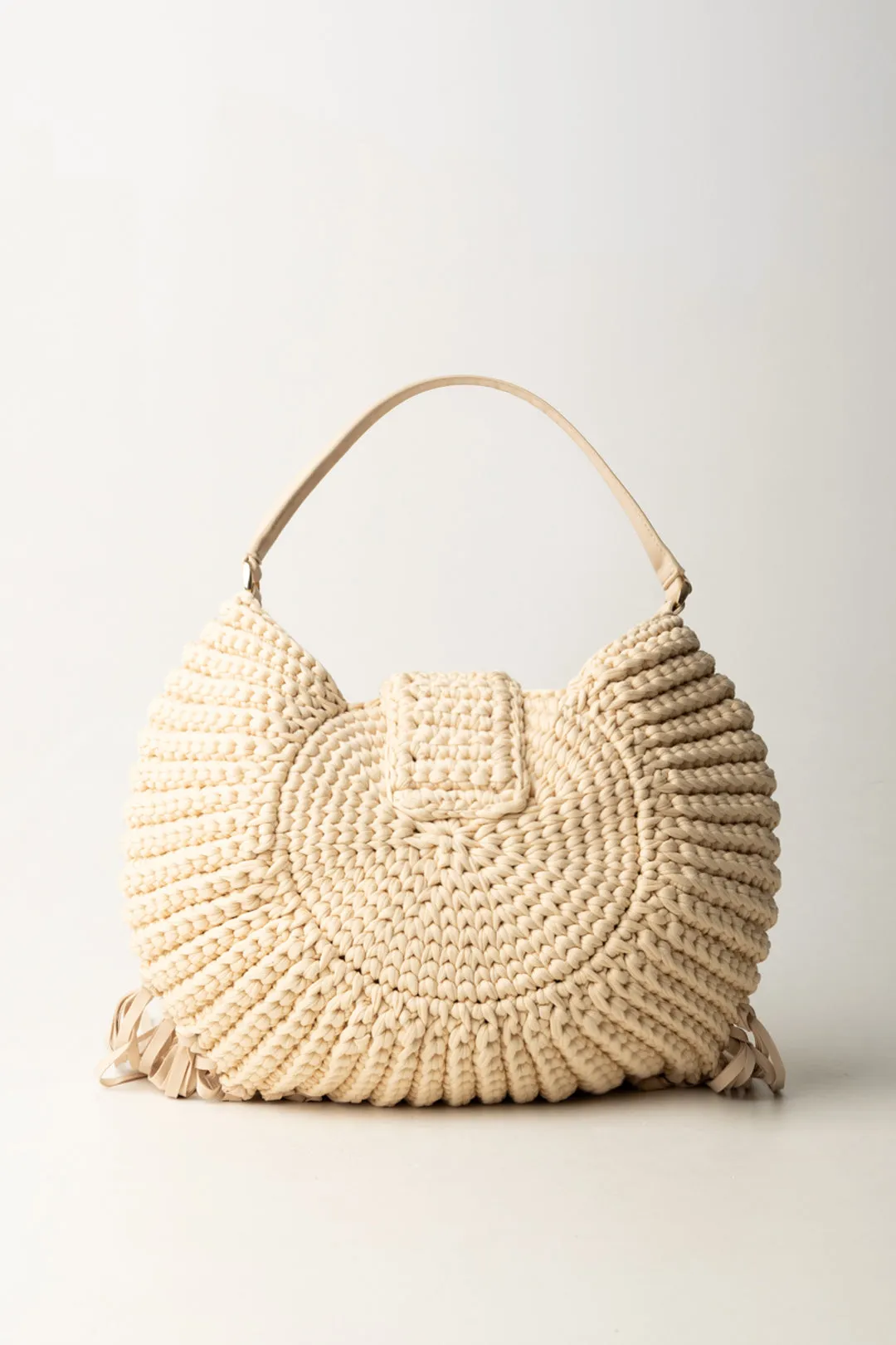 Hobo Grande All'uncinetto con Frange
