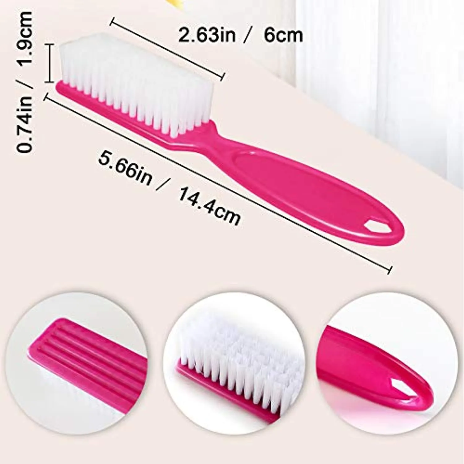 HOFASON 20Pcs Handle Grip Nail Brush, Hand Fingernail Cleaner Brush Manicure Tools Scrub Cleaning Brushes Kit for Toes and Nails Women Men(Random Colors)
