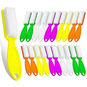 HOFASON 20Pcs Handle Grip Nail Brush, Hand Fingernail Cleaner Brush Manicure Tools Scrub Cleaning Brushes Kit for Toes and Nails Women Men(Random Colors)