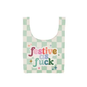 holiday twist and shouts reuseable tote bag