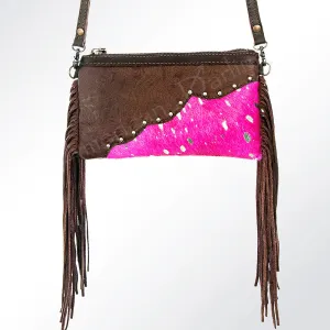 Hot Pink Cowhide & Leather Crossbody