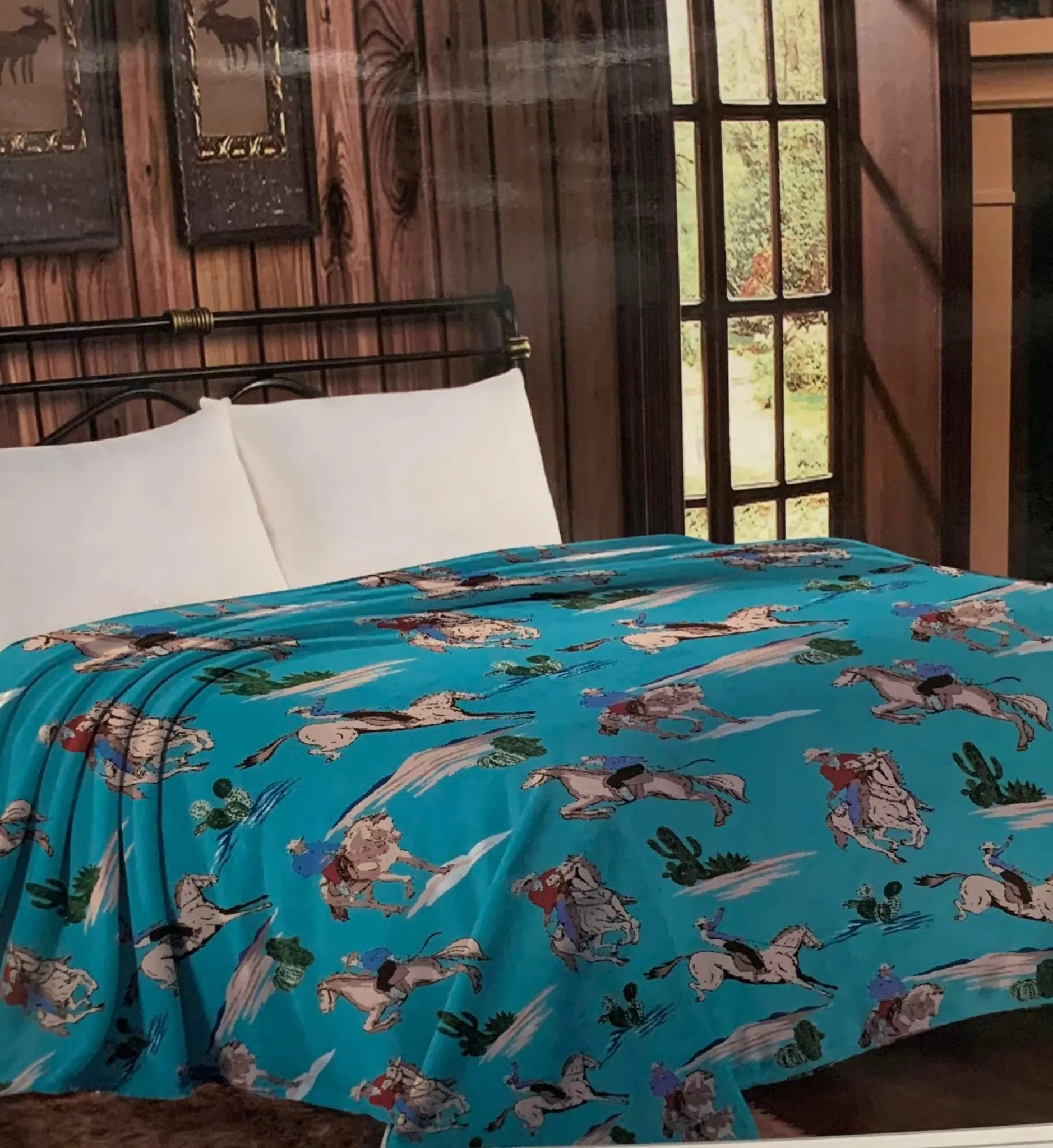 HUGE King Southwest LUXURY flannel BLANKET
