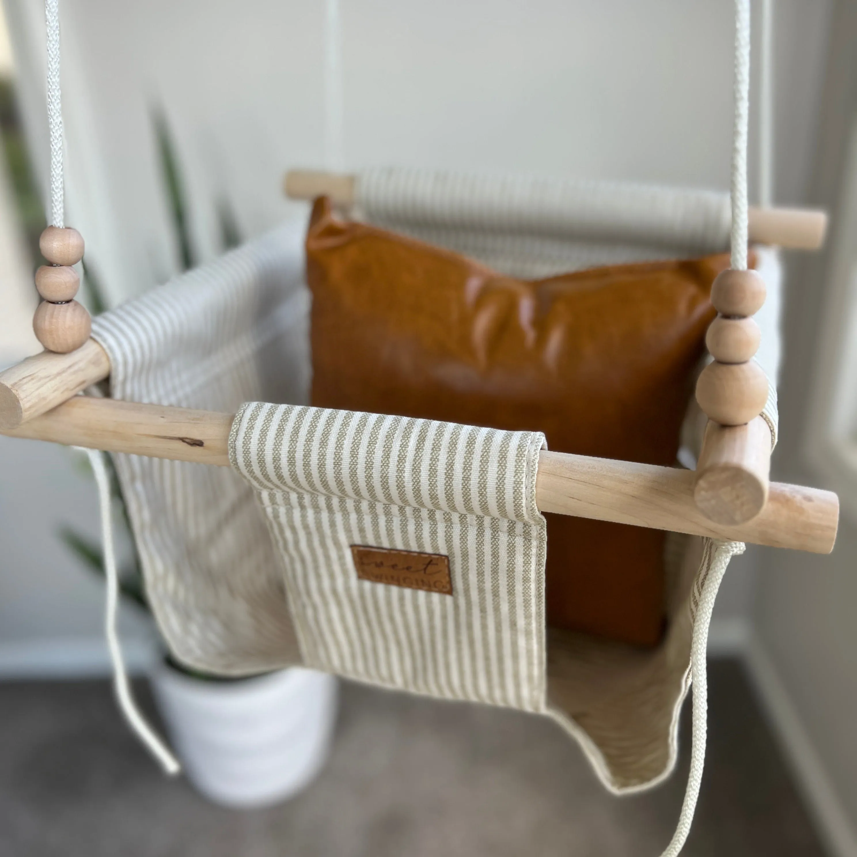 Indoor Caramel Leather Pillow