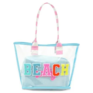 iscream- Beach Clear Tote Bag 2-Piece Set
