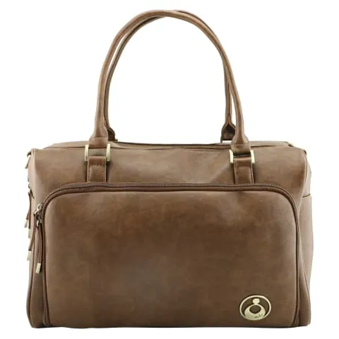 Isoki Double Zip Satchel Redwood Chestnut