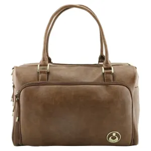 Isoki Double Zip Satchel Redwood Chestnut
