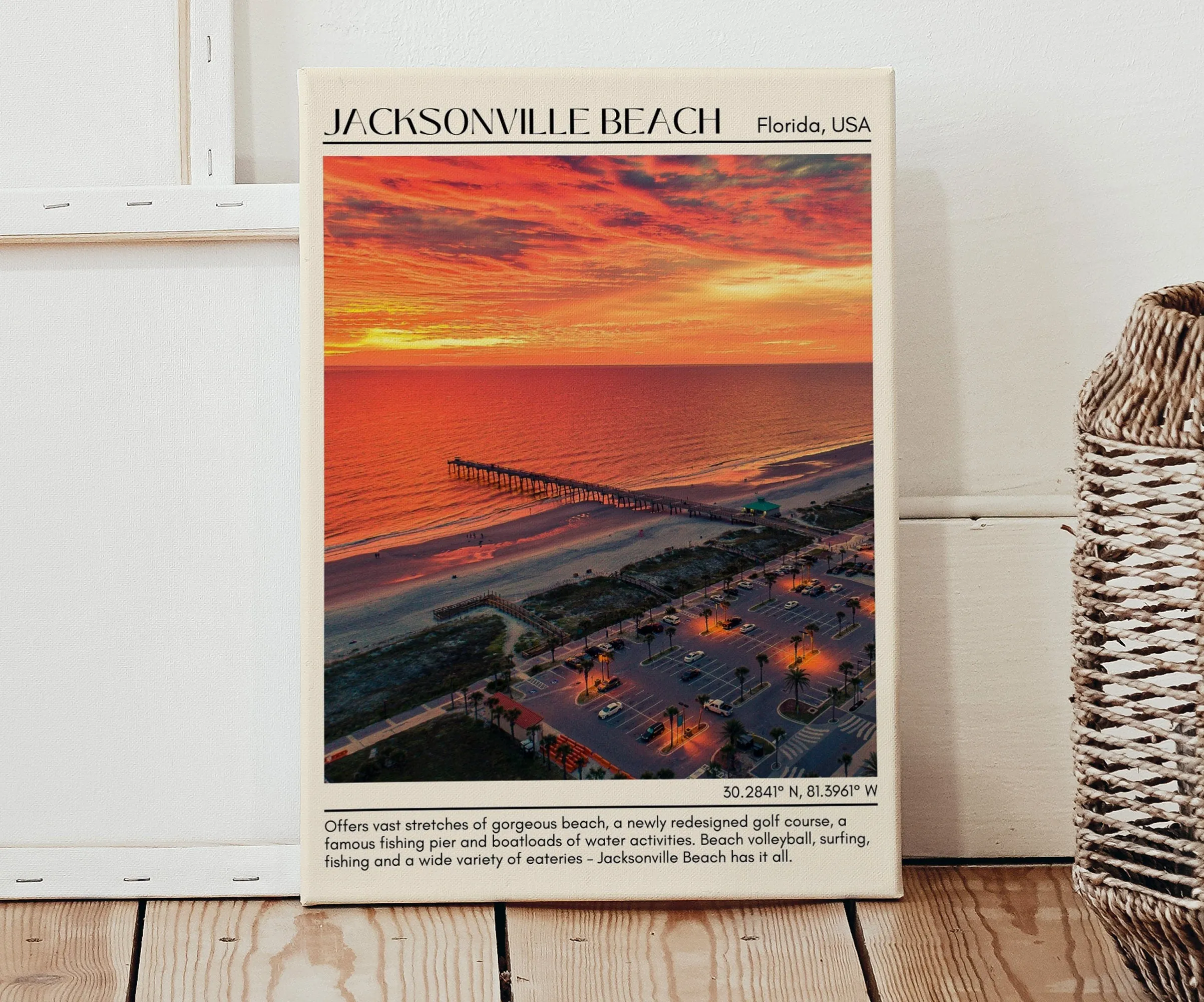 Jacksonville Beach Wall Canvas, Florida, USA