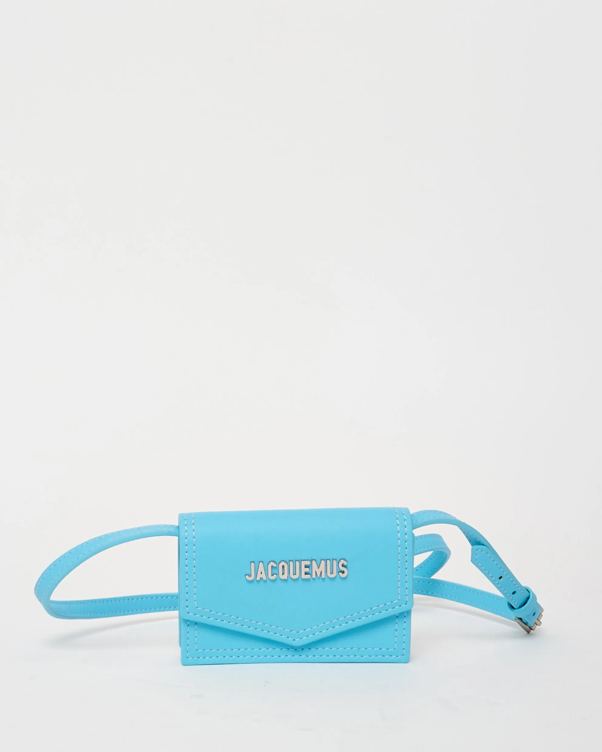 Jacquemus Turquoise Mini Le Porte Azur Crossbody Card Case
