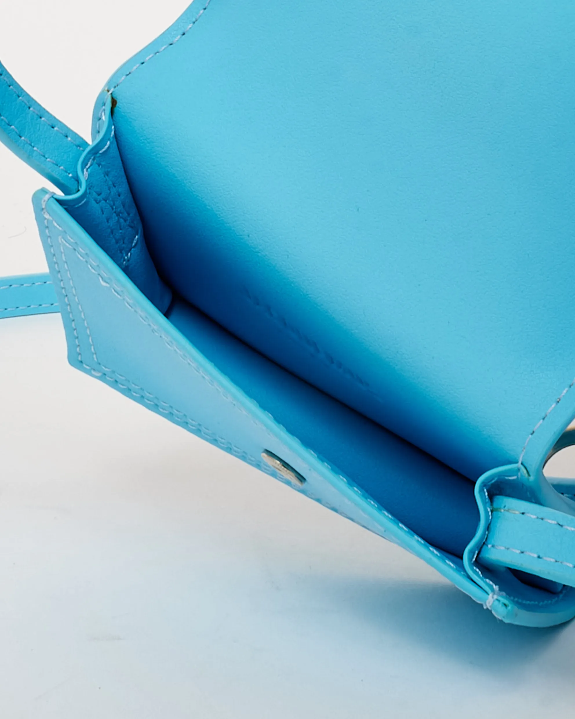 Jacquemus Turquoise Mini Le Porte Azur Crossbody Card Case