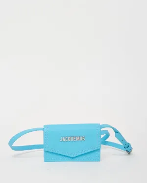 Jacquemus Turquoise Mini Le Porte Azur Crossbody Card Case