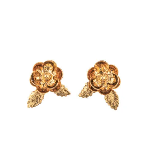 Jennifer Behr Flavia Gold Flower Earrings