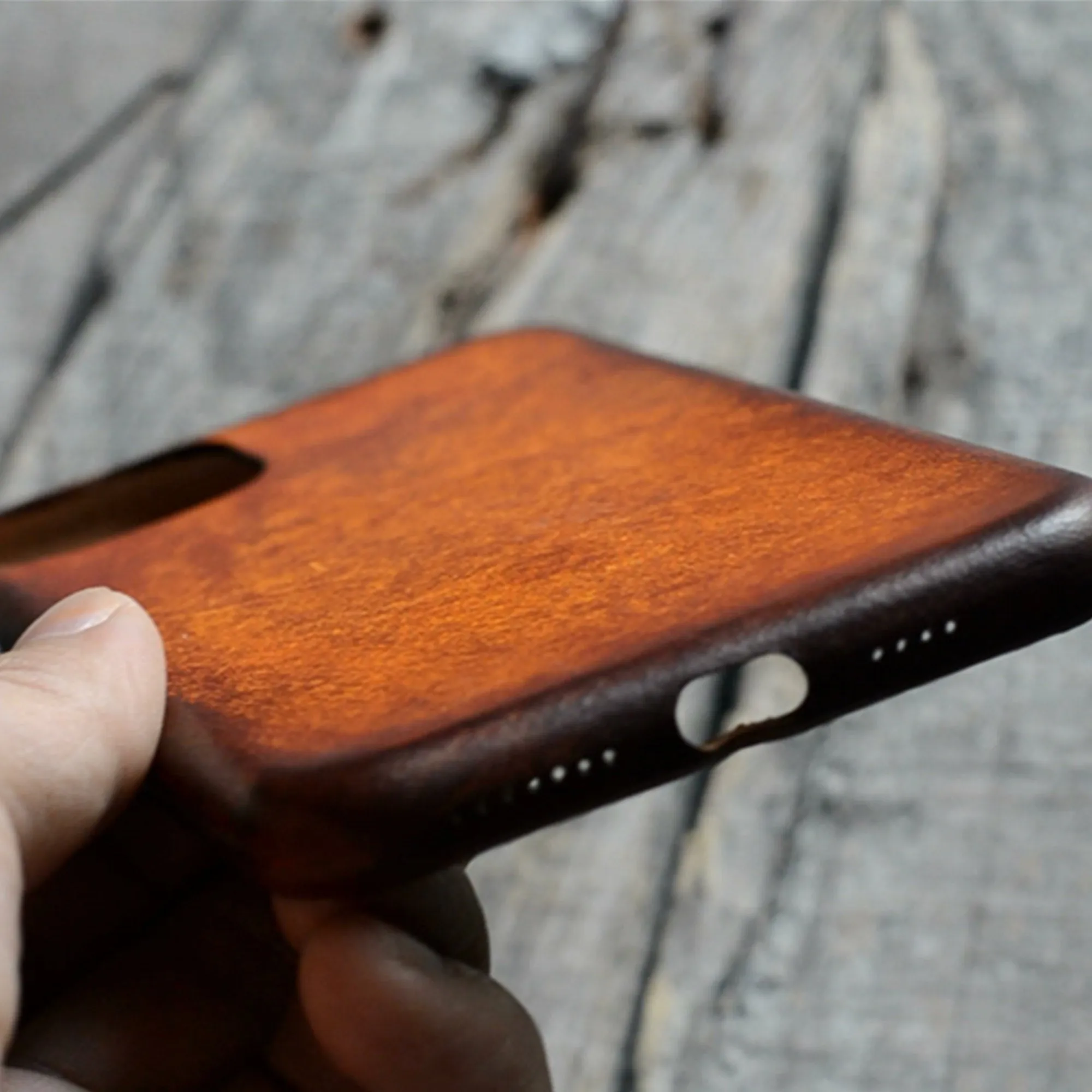 JJNUSA  Best Sale Genuine Leather Distressed for Iphone 11  Full Leather Case   Free Shipping