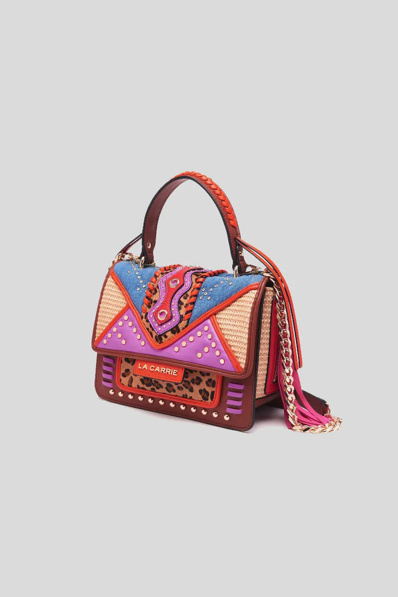 Jungle Handbag Mix Mat    Raf - Cuoio