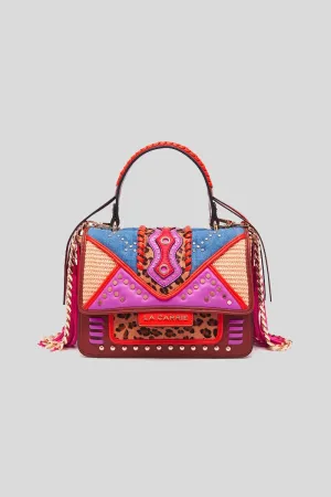 Jungle Handbag Mix Mat    Raf - Cuoio