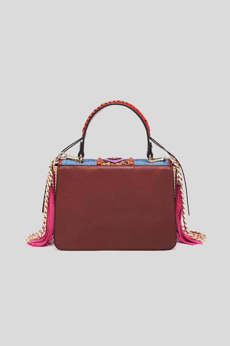 Jungle Handbag Mix Mat    Raf - Cuoio