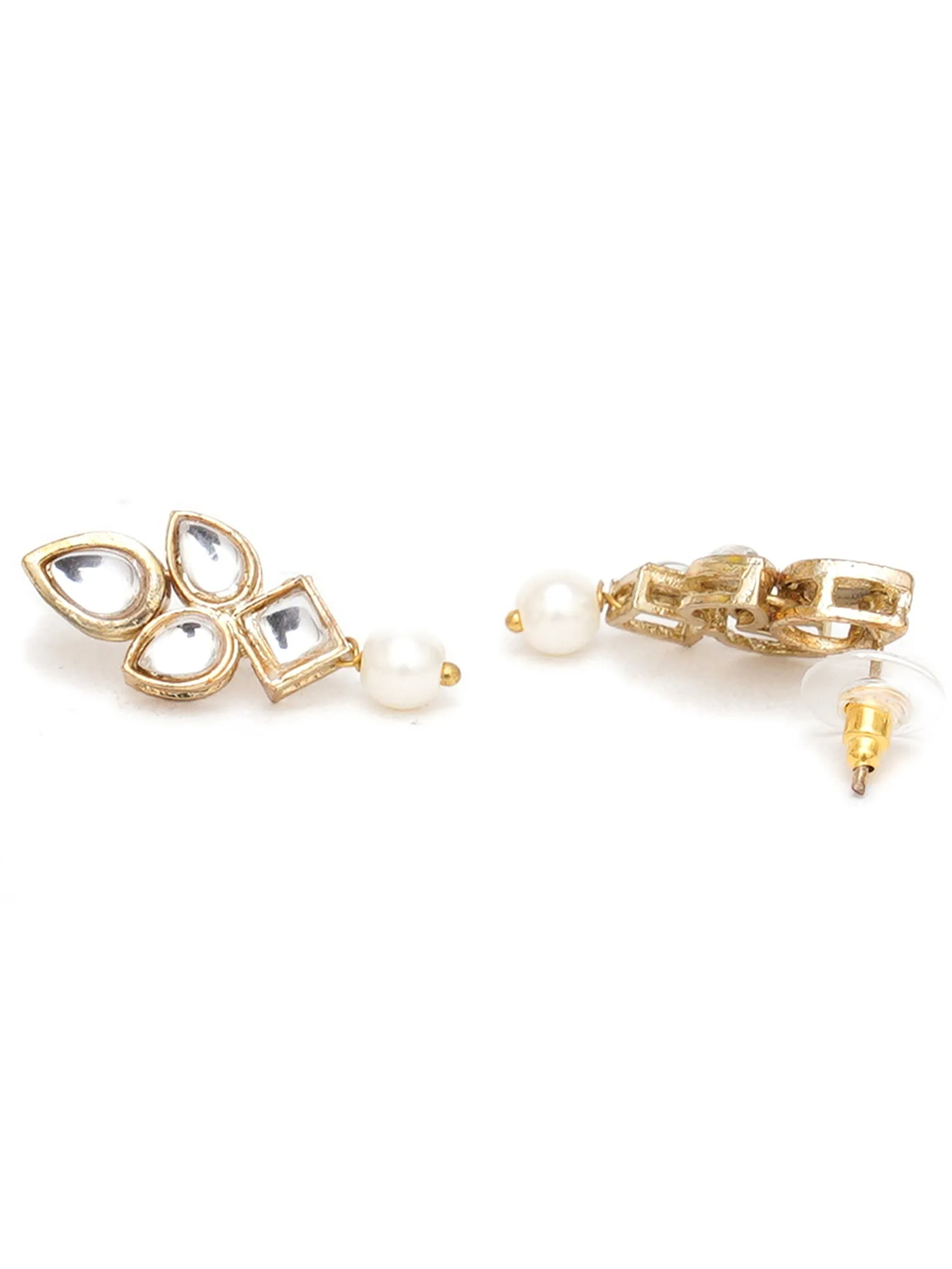 Karatcart Set of 4 Handcrafted Kundan Earrings Combo for Women