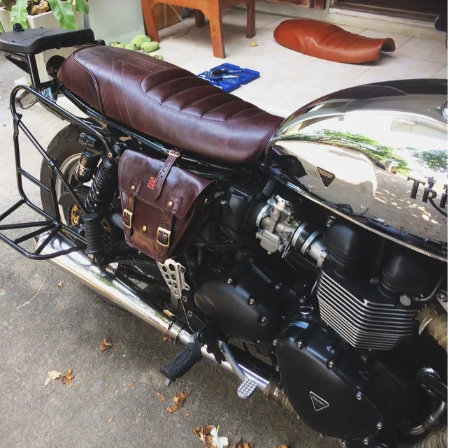 KB-TSUJB - Triumph Bonneville Side Bag w/ Union Jack Pin