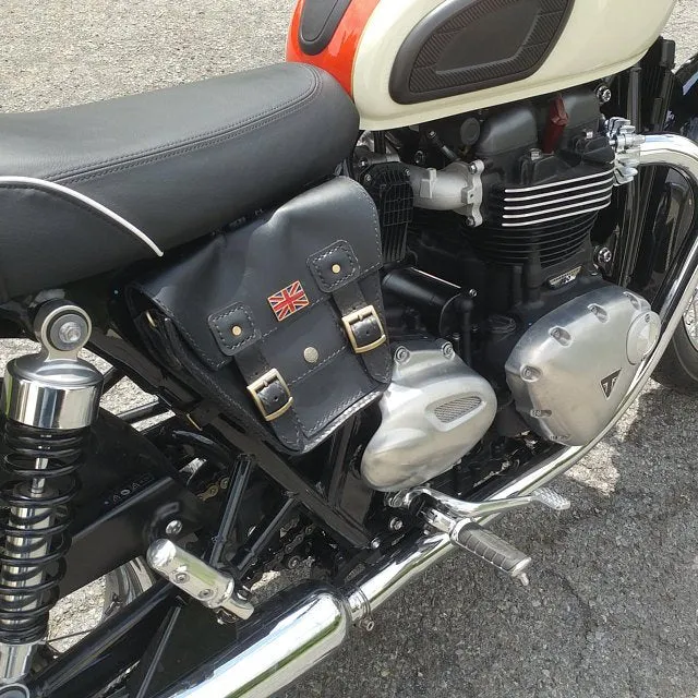 KB-TSUJB - Triumph Bonneville Side Bag w/ Union Jack Pin