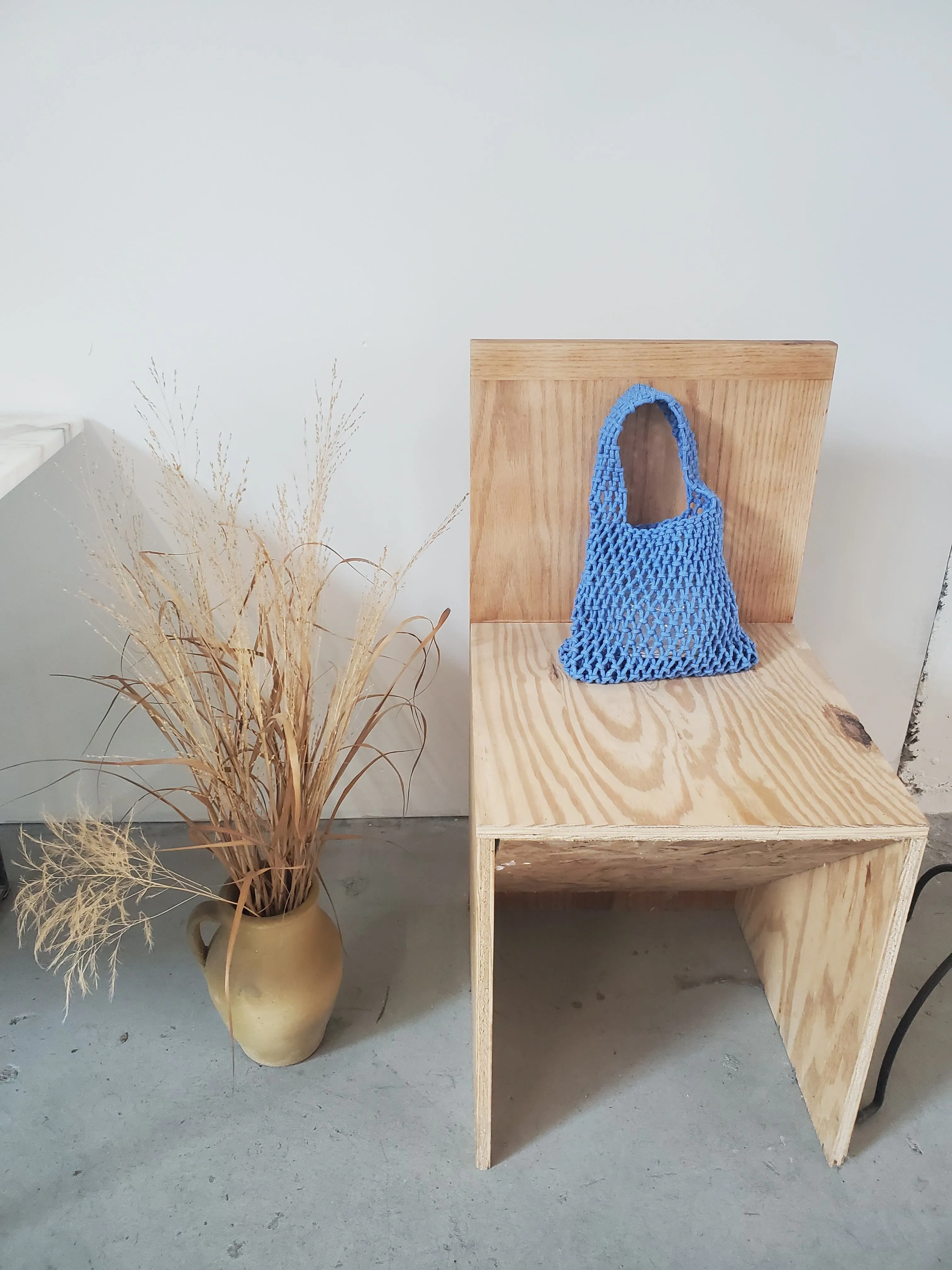 Knit Mini Bag - Sky Blue