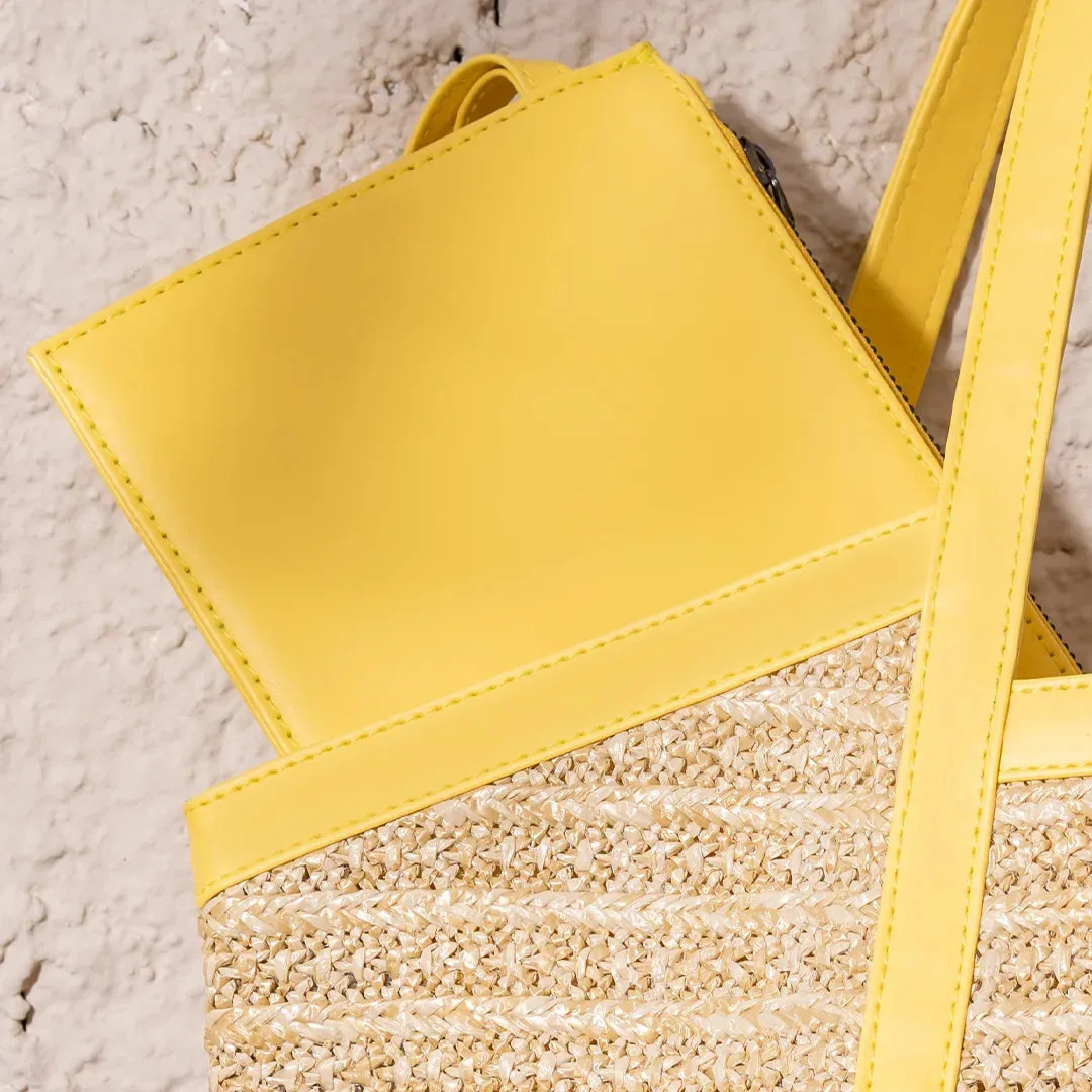 Knitted Tote Bag Yellow