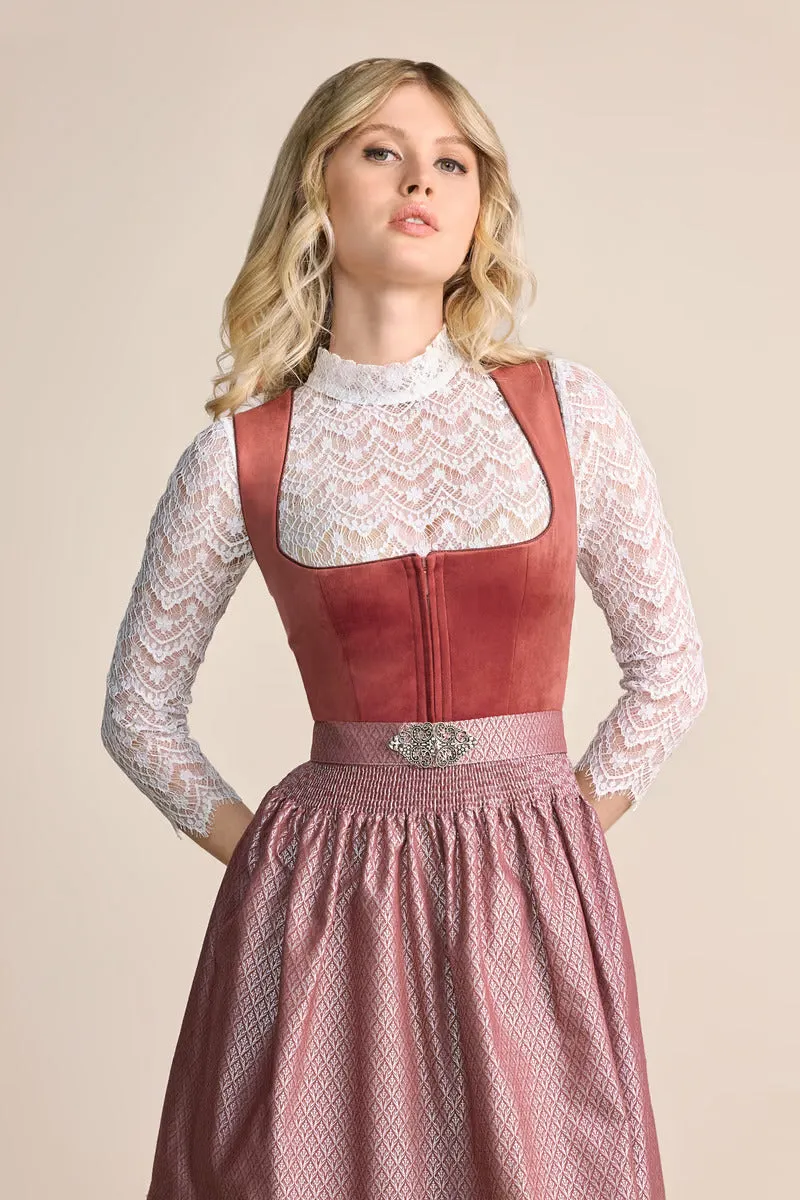 Kruger Mini Dirndl 2pcs. 50cm "Alisha" red (30,36)