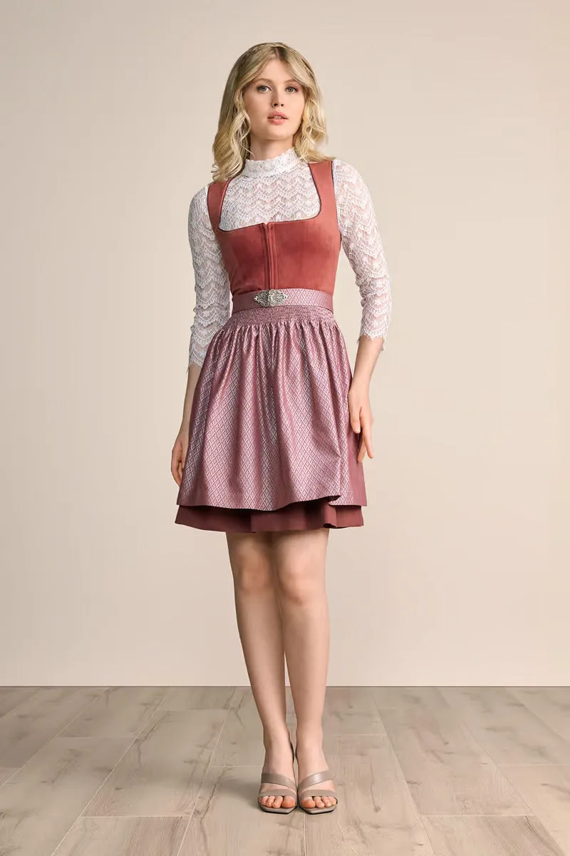 Kruger Mini Dirndl 2pcs. 50cm "Alisha" red (30,36)