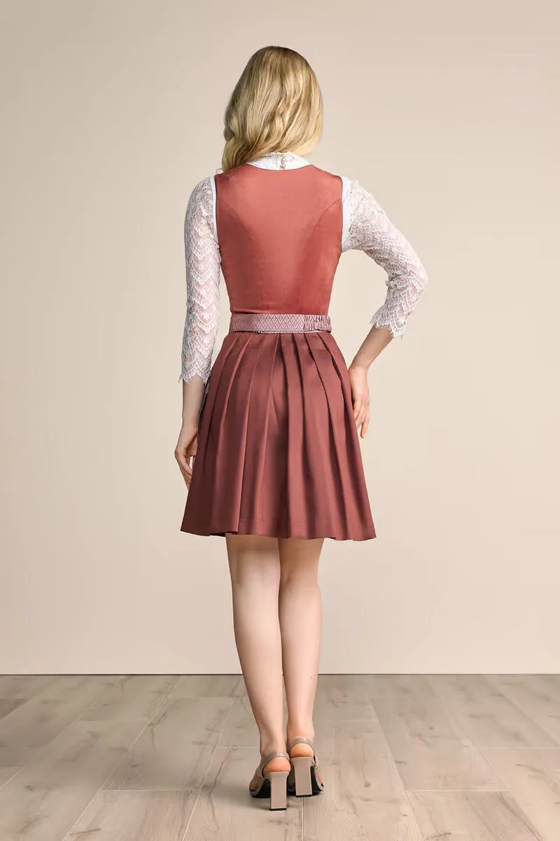 Kruger Mini Dirndl 2pcs. 50cm "Alisha" red (30,36)