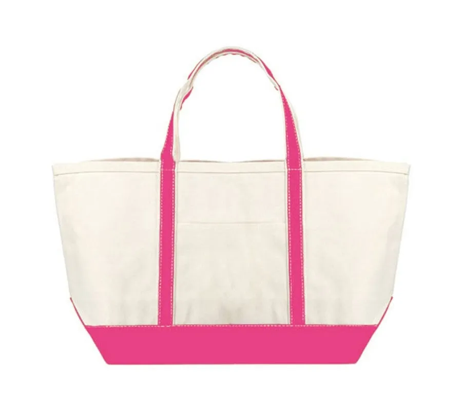 Large Pink Canvas Tote Bag