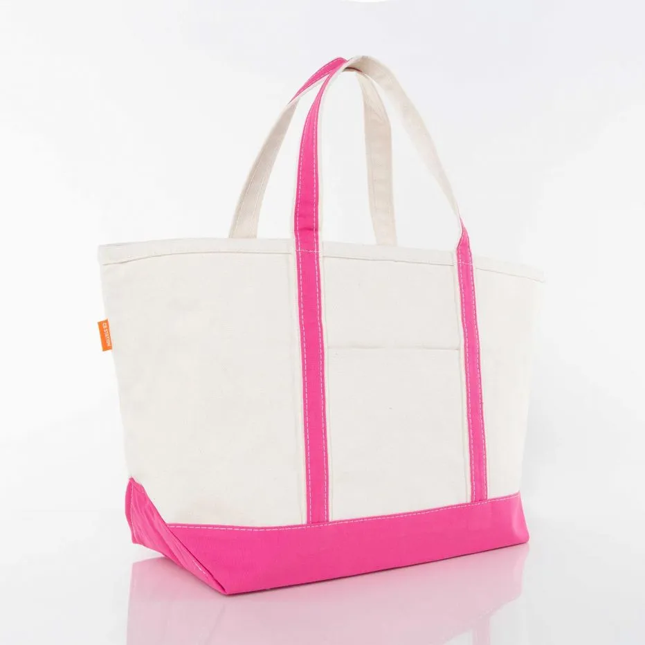 Large Pink Canvas Tote Bag