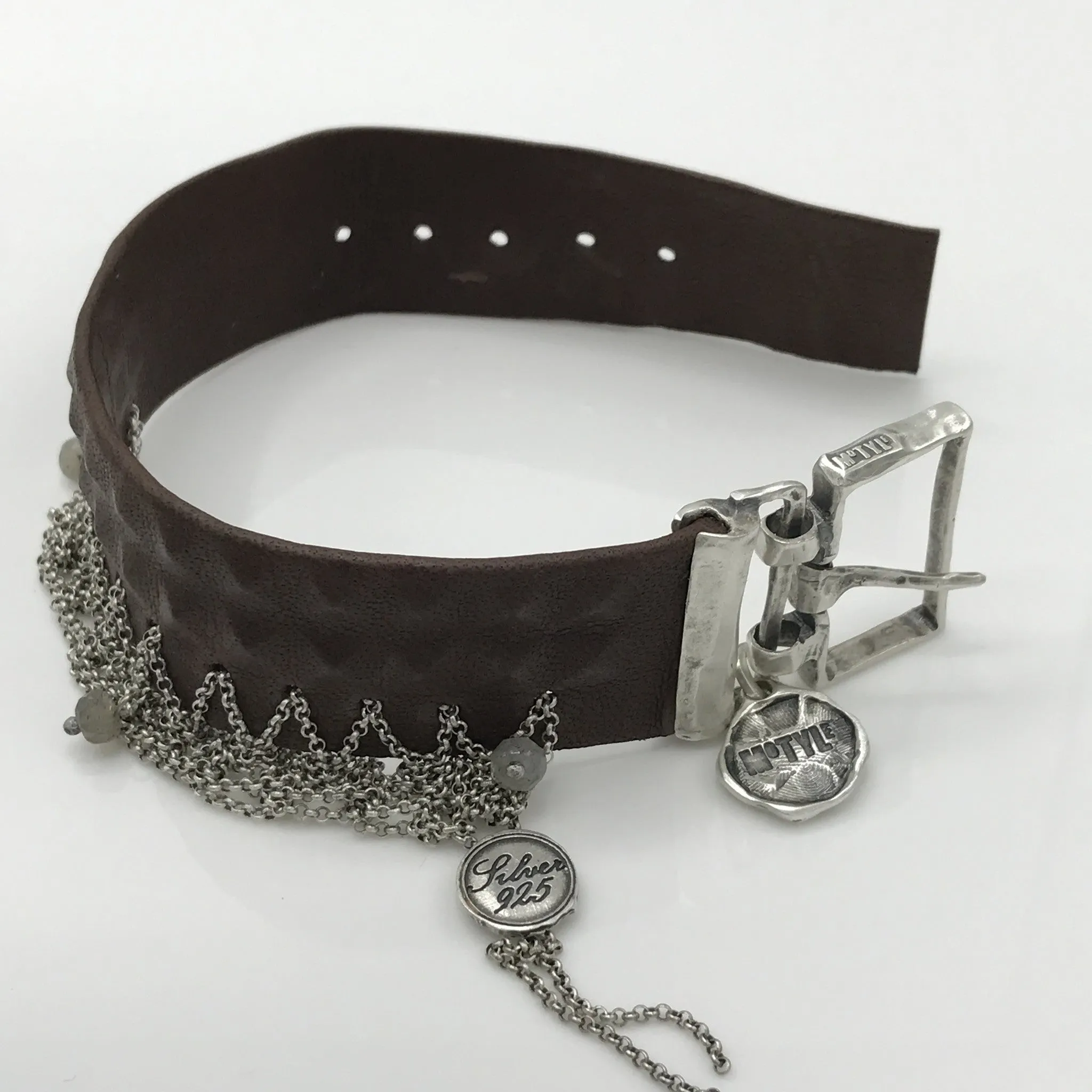 Leather & Silver Bracelet