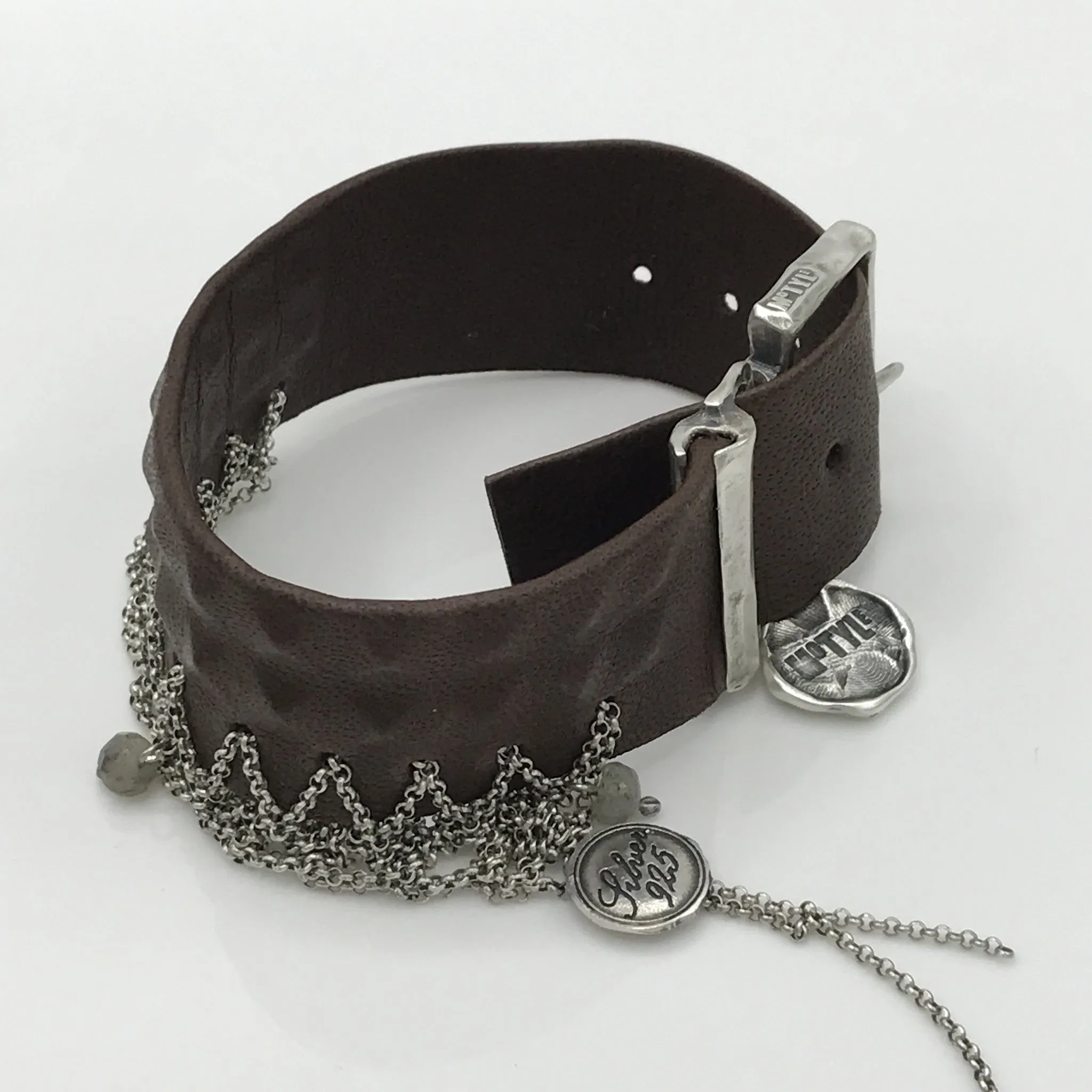 Leather & Silver Bracelet