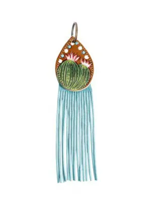 Leather Cactus Key Chain