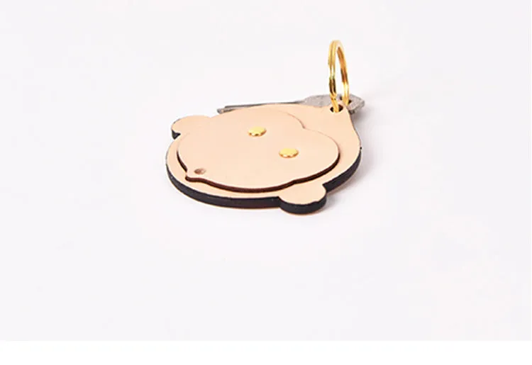 Leather Pattern Leather Keychain Pattern Monkey Keyring Leather Craft Pattern Leather Templates
