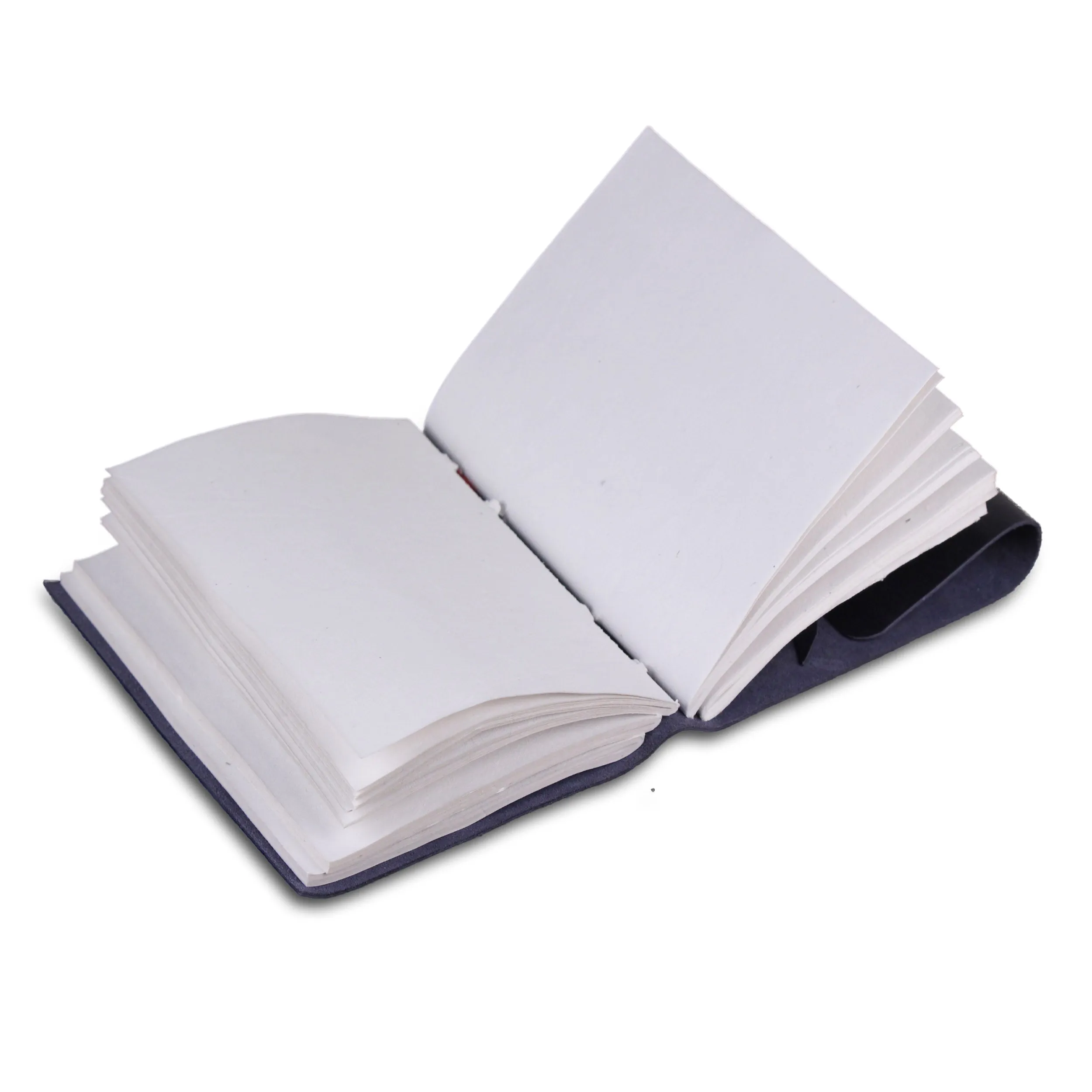 Leather Plain Textured Note Journal Book- Dark Blue