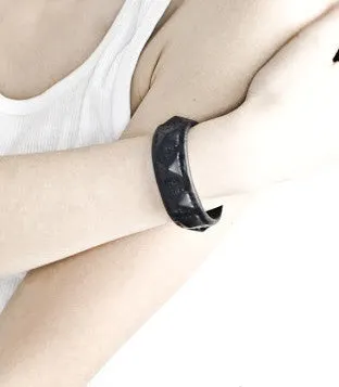 Leather Seven Pyramids Cuff