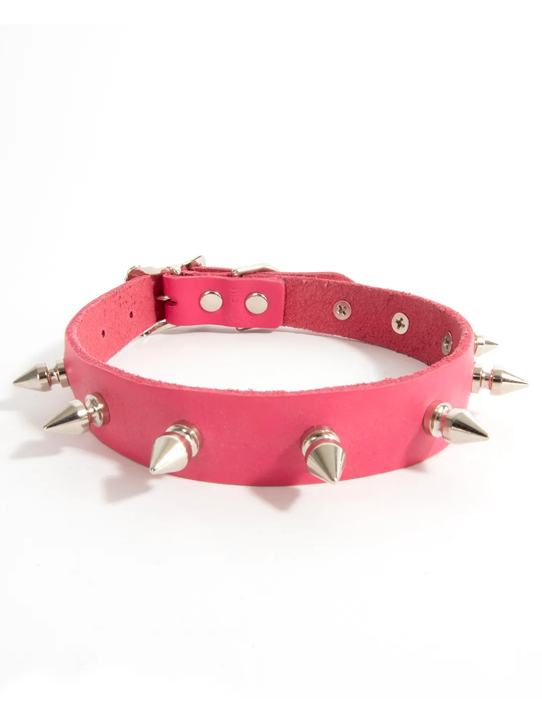 Leather Spiked Collar