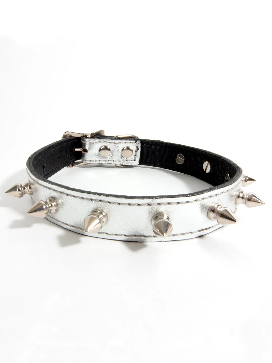 Leather Spiked Collar