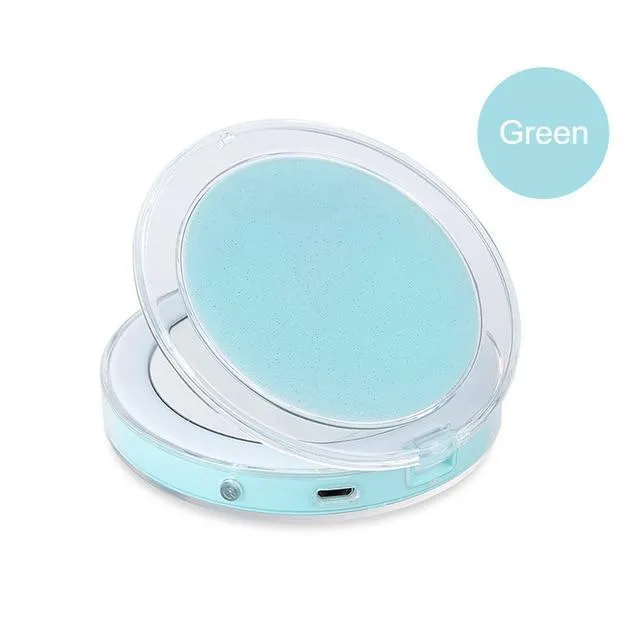 LED Lighted 3X Magnifying Mini Cosmetic Mirror
