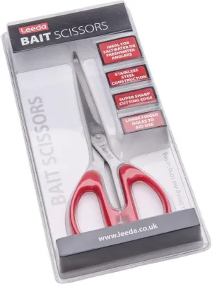 Leeda Large Bait Scissors Red