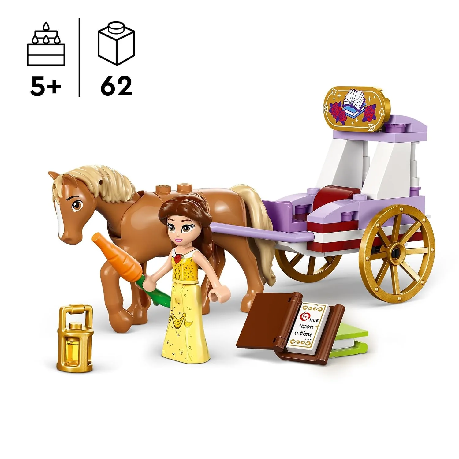 LEGO ǀ Disney Princess Belle’s Storytime Horse Carriage (62 Pieces) | 5 Years
