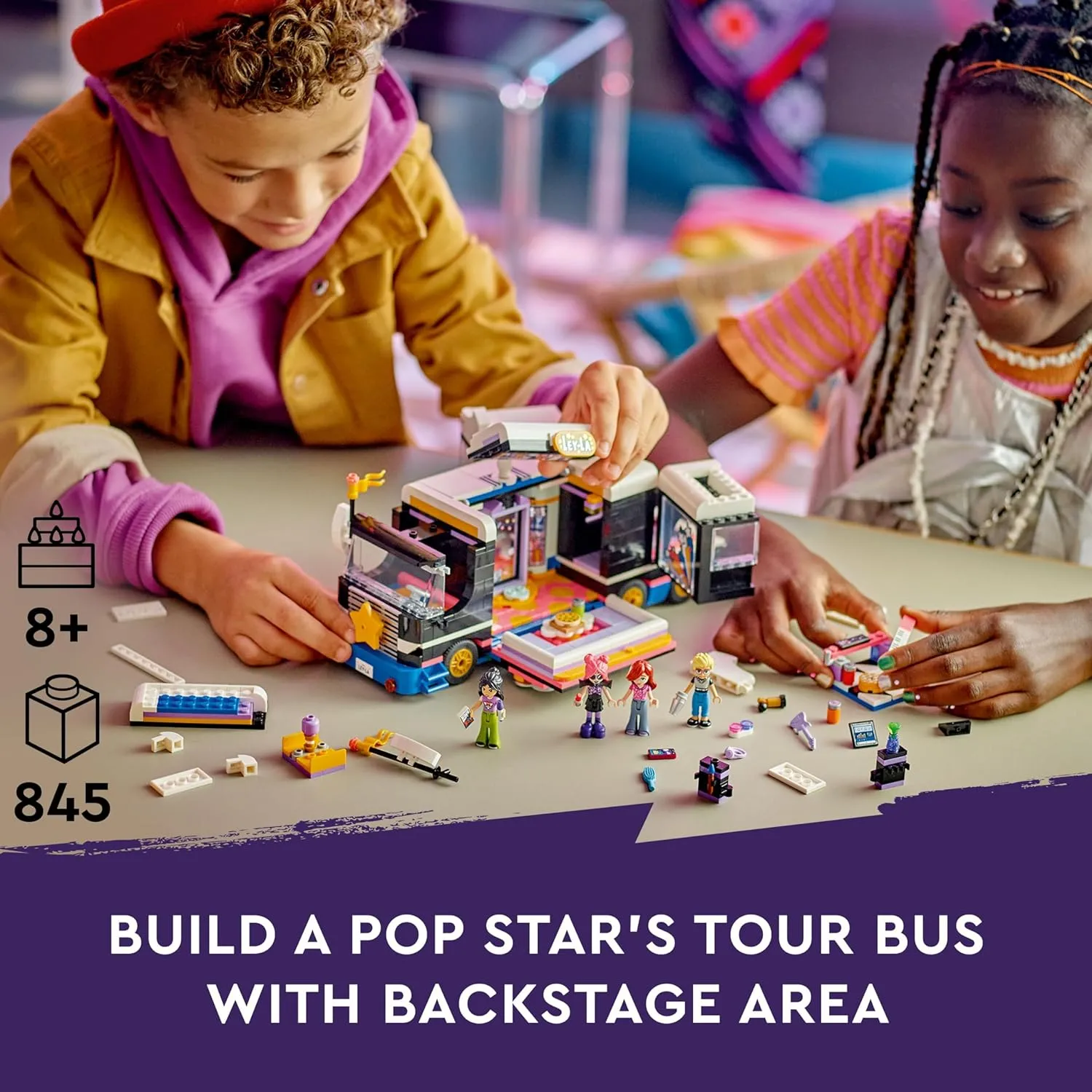 LEGO Friends Pop Star Music Tour Bus Toy | 8 Years 