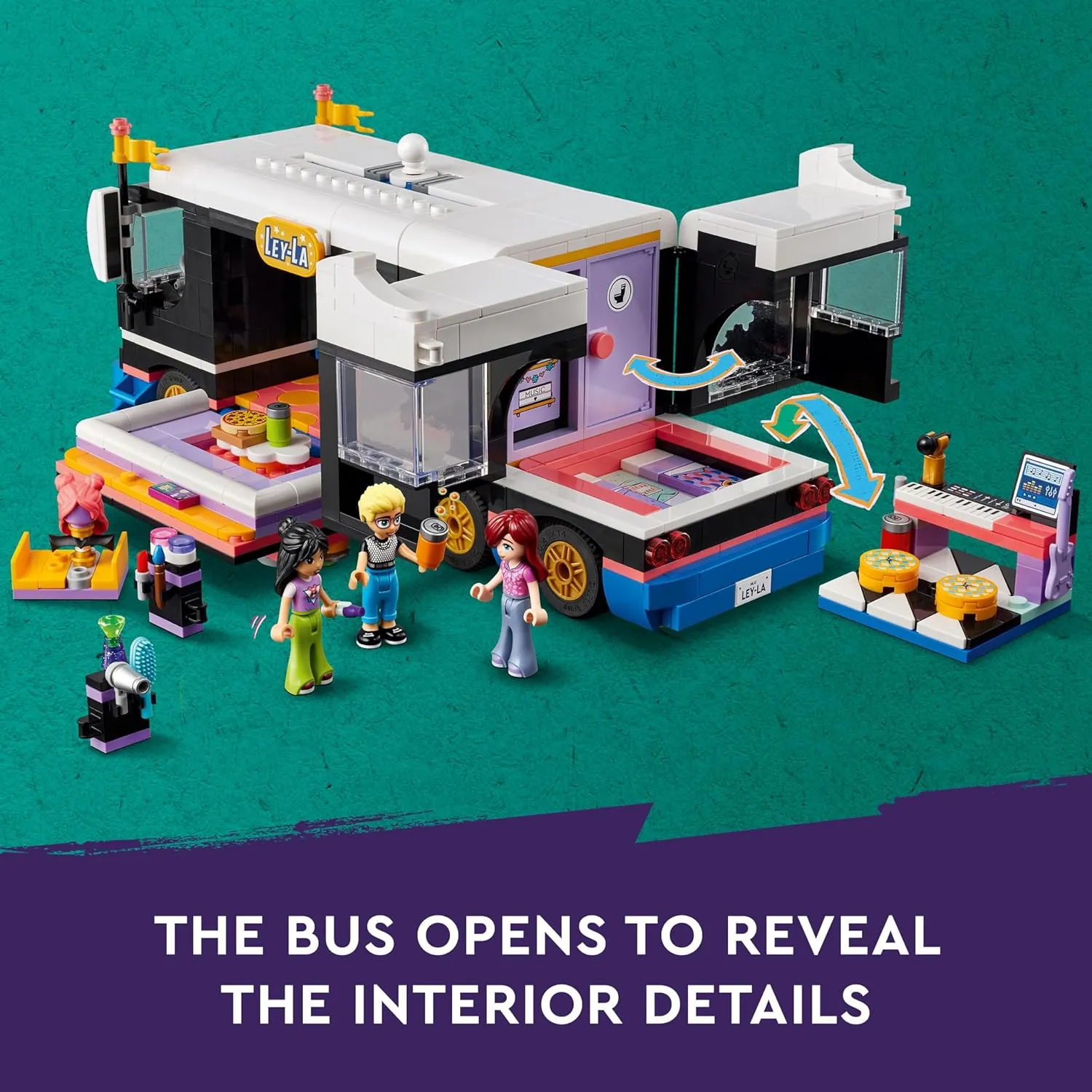 LEGO Friends Pop Star Music Tour Bus Toy | 8 Years 