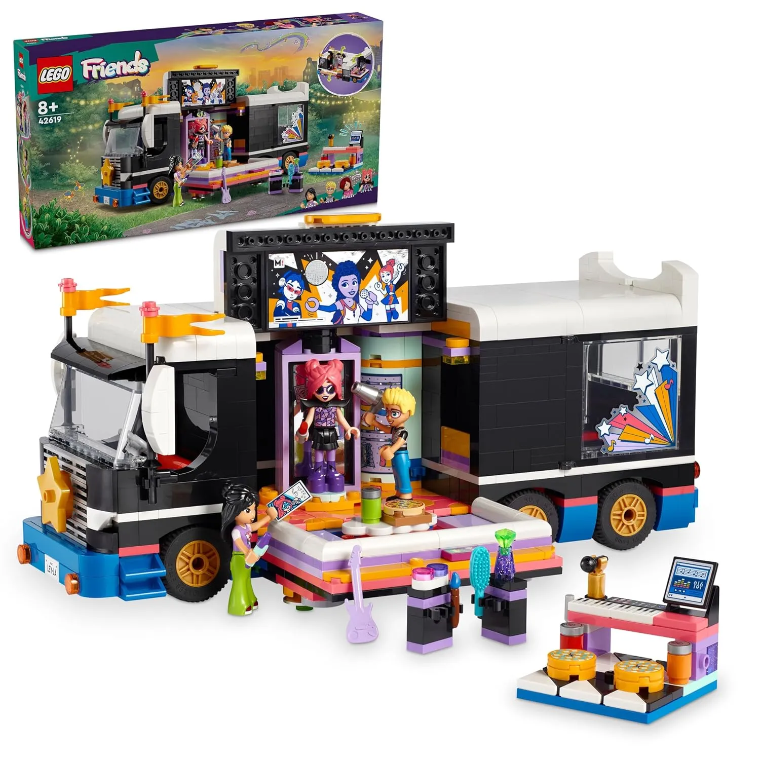 LEGO Friends Pop Star Music Tour Bus Toy | 8 Years 