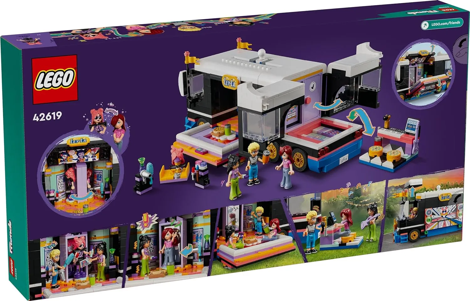 LEGO Friends Pop Star Music Tour Bus Toy | 8 Years 