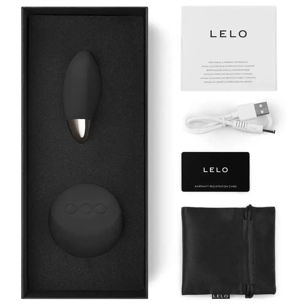 Lelo Silicone Black Rechargeable Mini Bullet Vibrator with Remote Control