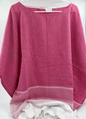 Lidya Cover-Up Poncho - Coral