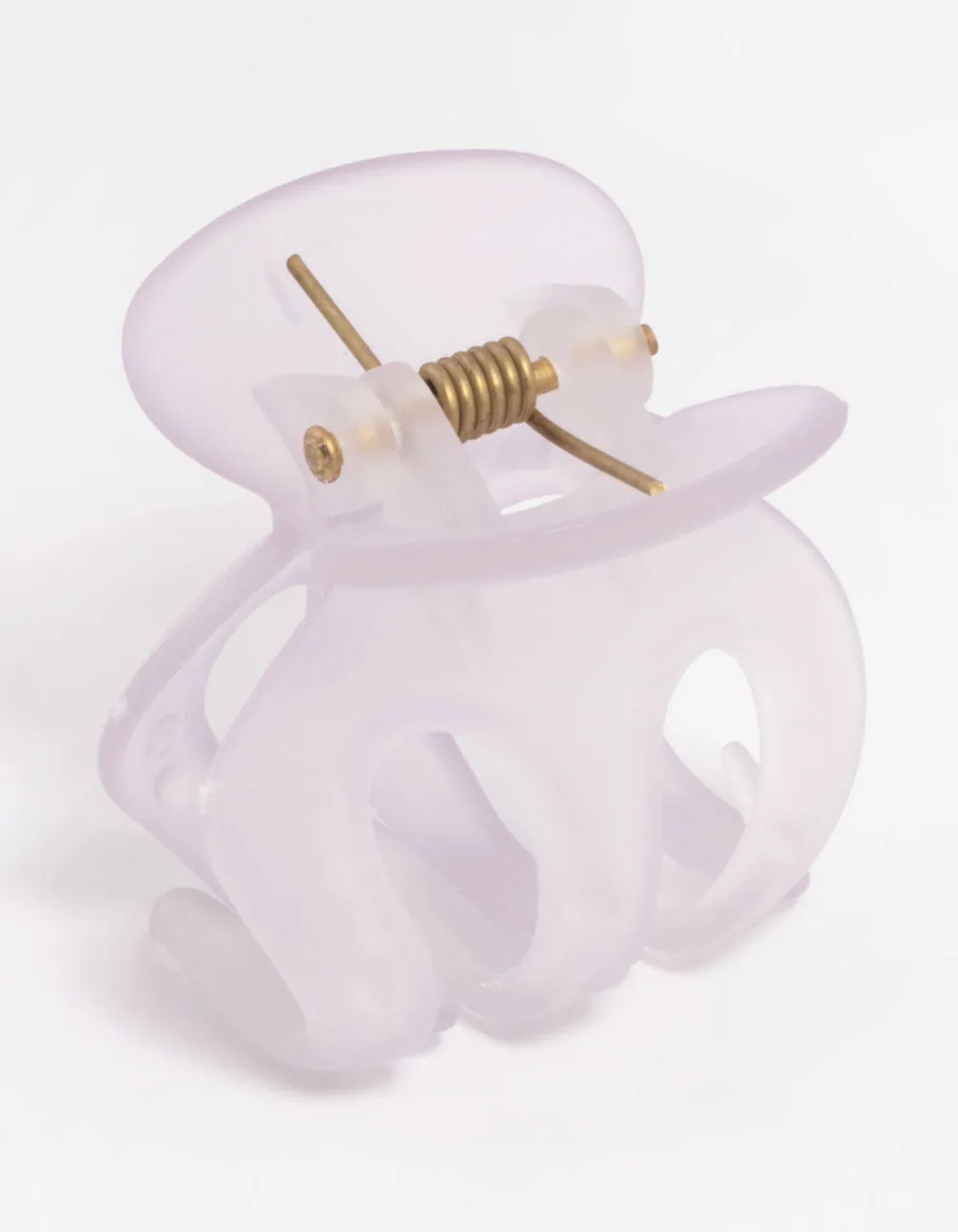 Lilac Three Prong Mini Hair Claw Clip