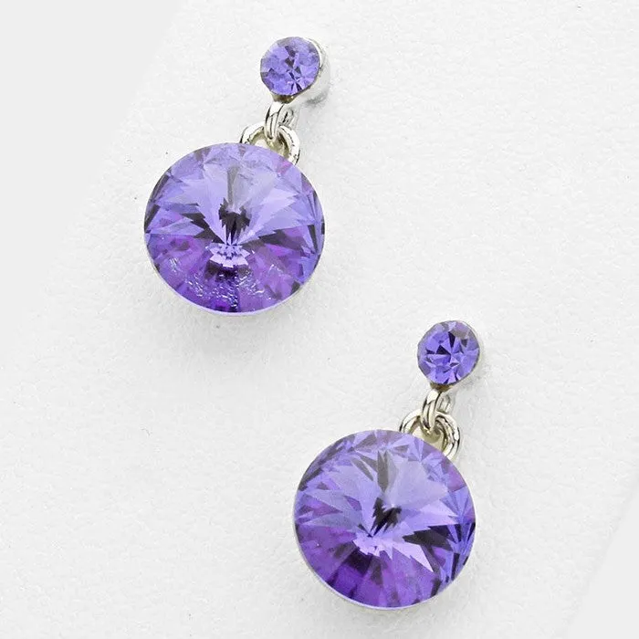 Little Girls Purple Dangle Earrings | 120705