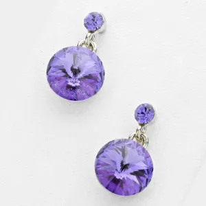 Little Girls Purple Dangle Earrings | 120705